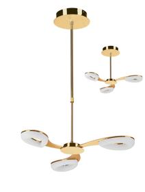 Juno Satin Gold Ceiling Lights Mantra Fusion Multi Arm Fittings